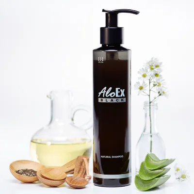 AloEx Black Shampoo — 'KHAO NIEW DAM' (Black Sticky Rice) formula