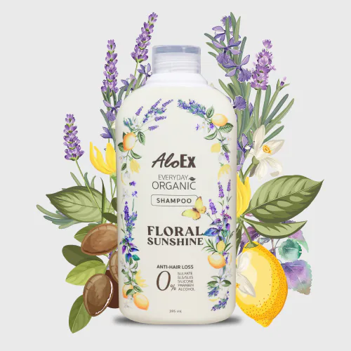 AloEx Everyday Organic Shampoo - แชมพูสมุนไพรออร์แกนิก ลดผมขาดร่วง