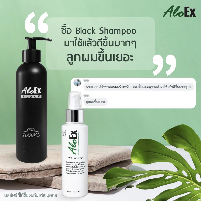 Black Shampoo ဝယ်သုံးကြည့်တော့ အဆင်ပြေ အများကြီးပဲ၊ ဆံပင်ရင်းလေးတွေ အများကြီး ပေါက်လာတယ် - AloEx ဆံပင်ကျွတ်ရပ်ဆိုက် ဆံပင်ပါးလျော့ ဆံပင်သစ်ပေါက်