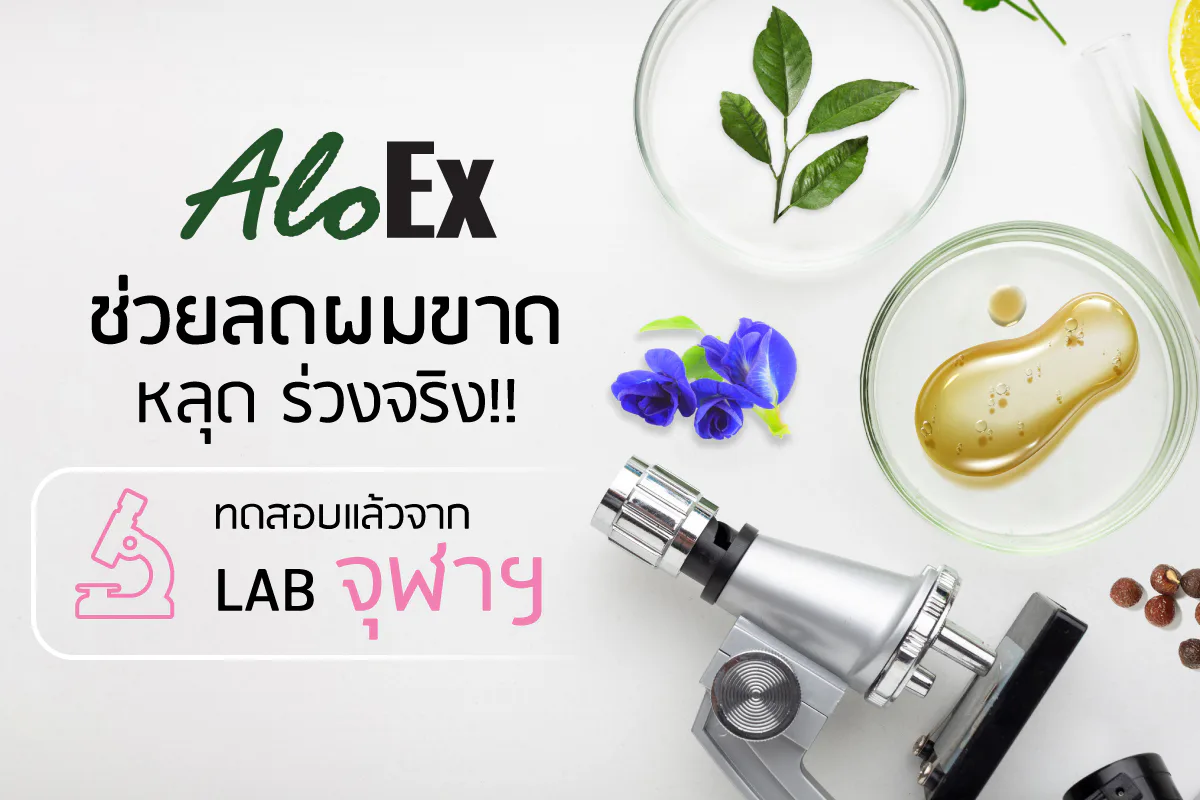สมุนไพรไทยลดผมร่วงได้ยังไง? AloEx ส่งทดสอบ LAB จุฬาฯ พบประโยชน์สมุนไพรไทยมากมายที่ช่วยลดผมร่วงได้จริง