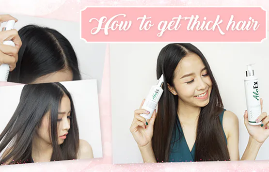 Solve hair fall and thinning with AloEx shampoo + serum!