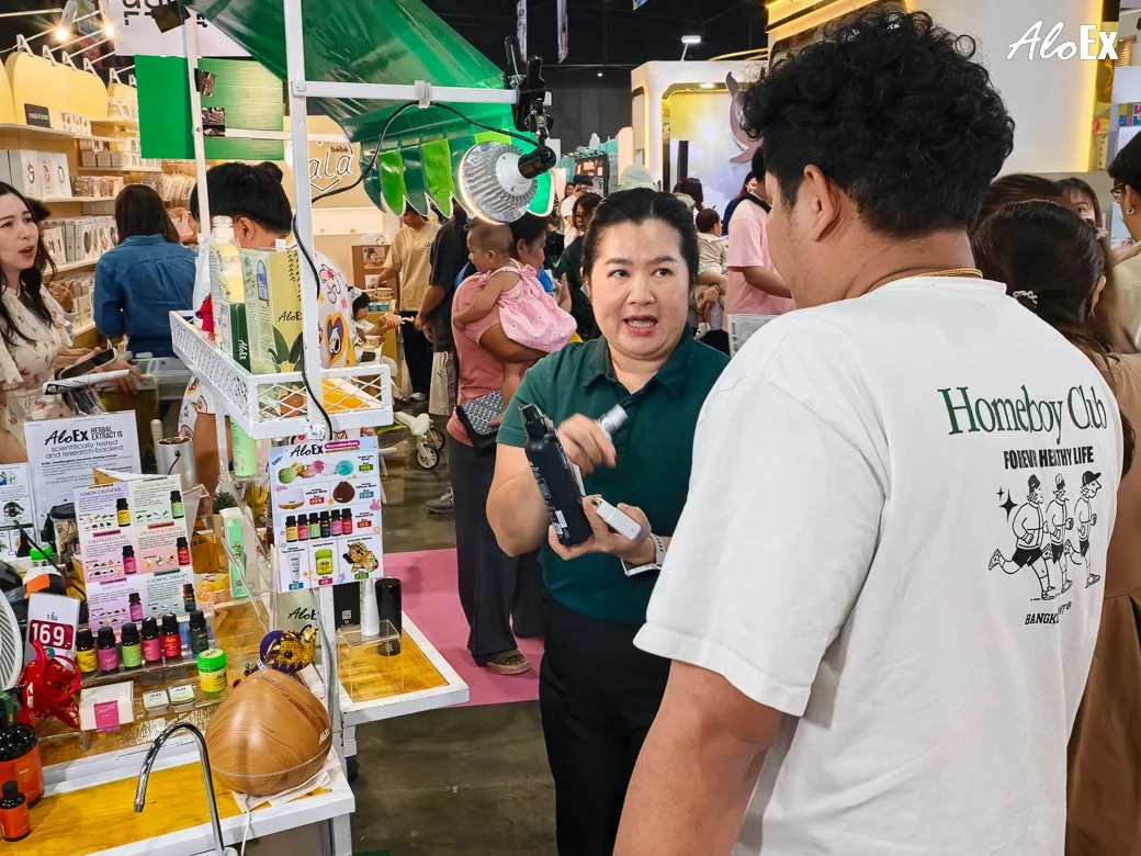 บรรยากาศคึกคักภายในบูธ AloEx ในงาน Baby & Kids Best Buy ครั้งที่ 63 ณ IMPACT เมืองทองธานี