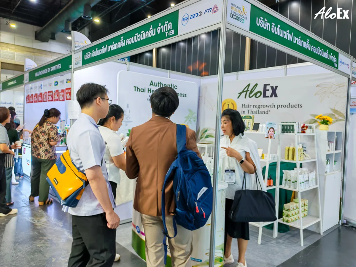 บูธ E6 ของ AloEx ในงาน Thailand Wellness & Healthcare Expo 2026