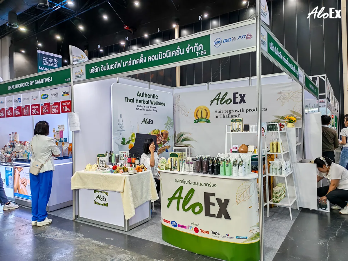 ผู้เชี่ยวชาญ AloEx ให้คำปรึกษาตรวจสภาพเส้นผมและหนังศีรษะฟรีที่บูธ E6