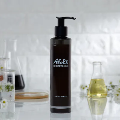 AloEx Black Shampoo — 'KHAO NIEW DAM' (ကောက်ညှင်းနက်) ဖော်မြူလာ