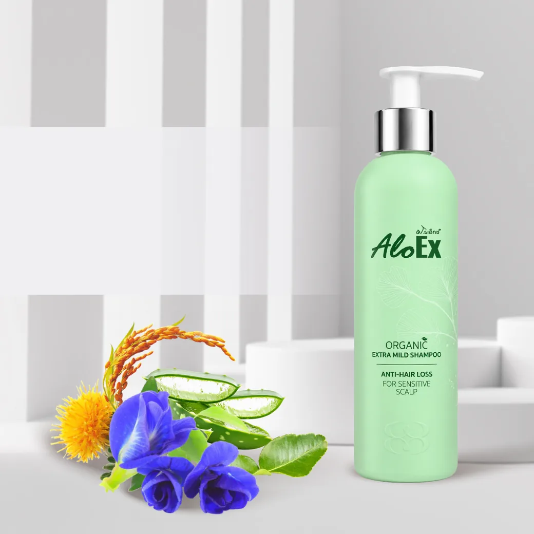 AloEx Organic Extra Mild Shampoo — công thức siêu dịu nhẹ cho da đầu mỏng manh, dễ kích ứng