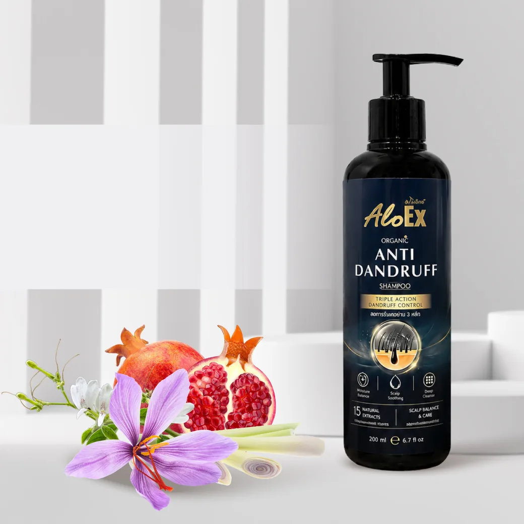 AloEx Organic Anti-Dandruff Shampoo — dầu gội sạch gàu hữu cơ 200 ml