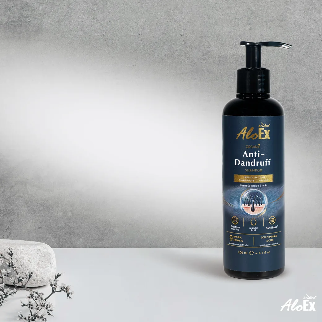 AloEx Organic Anti-Dandruff Shampoo แชมพูขจัดรังแคสูตรออร์แกนิก ขนาด 200 มิลลิลิตร