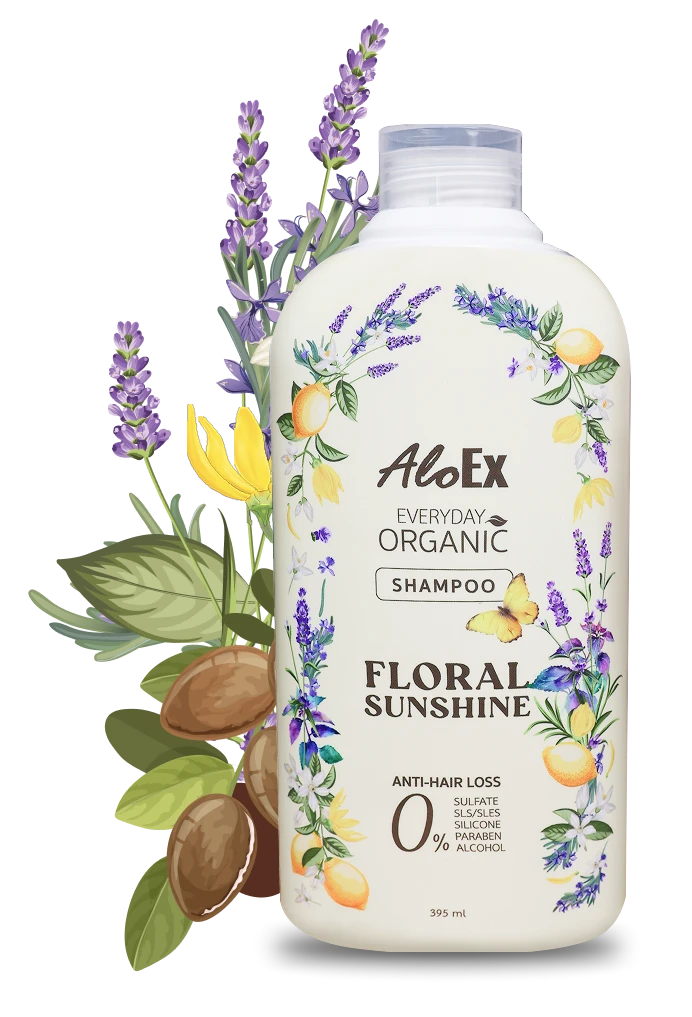 AloEx Everyday Organic Shampoo — organic herbal anti-hair-fall shampoo