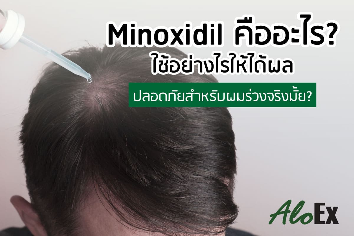 Minoxidil คืออะไร? ใช้อย่างไรให้ได้ผล และปลอดภัยสำหรับผมร่วงจริงมั้ย? -  AloEx หยุดผมร่วง ลดผมบาง สร้างผมใหม่