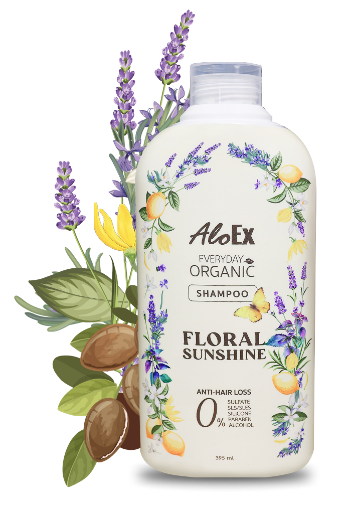 AloEx Everyday Organic Shampoo – แชมพูสมุนไพรออร์แกนิก ลดผมขาดร่วง